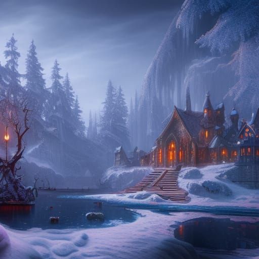 Fantastical Winter Wonderland in Deep Color