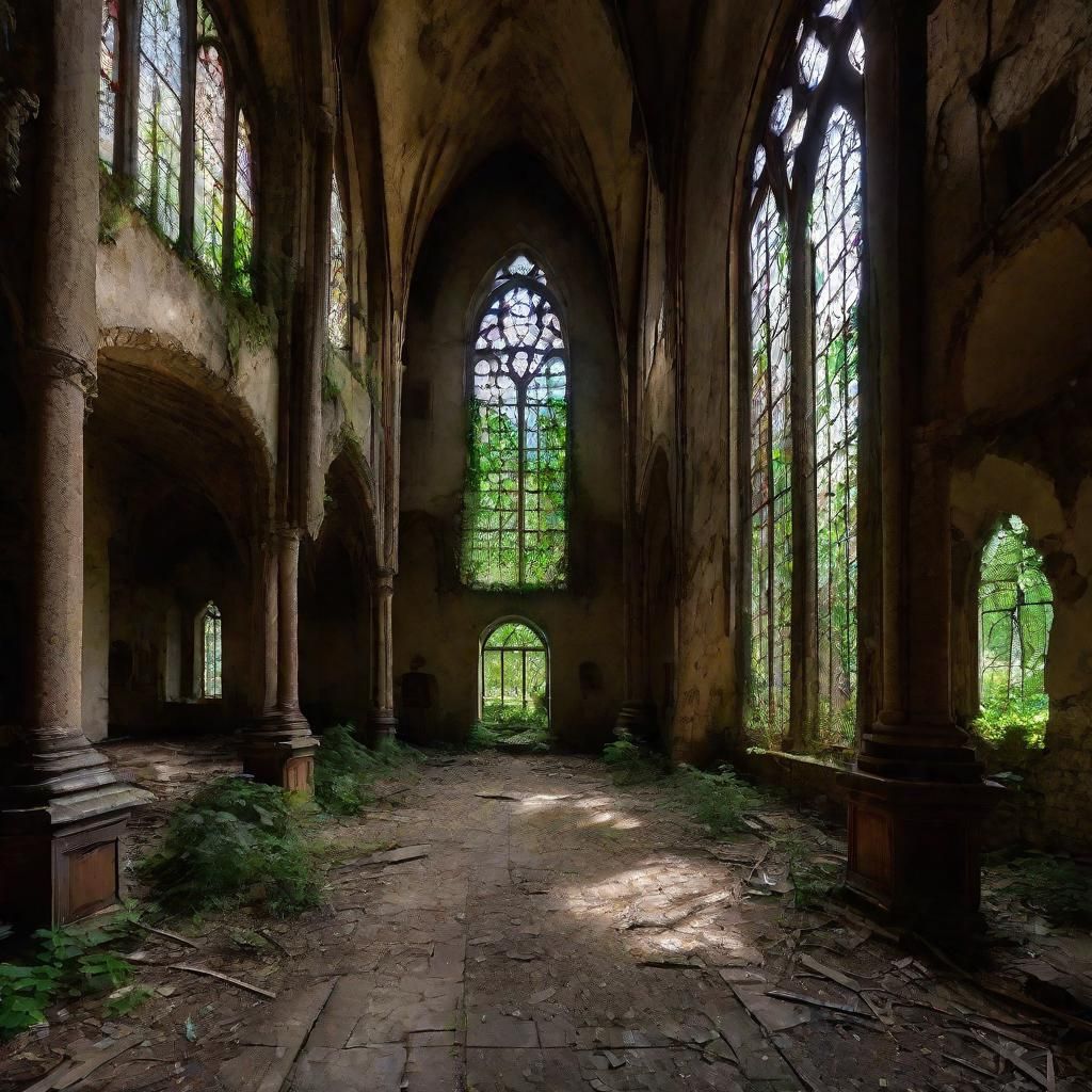 Abandoned Castle Great Hall in Austria