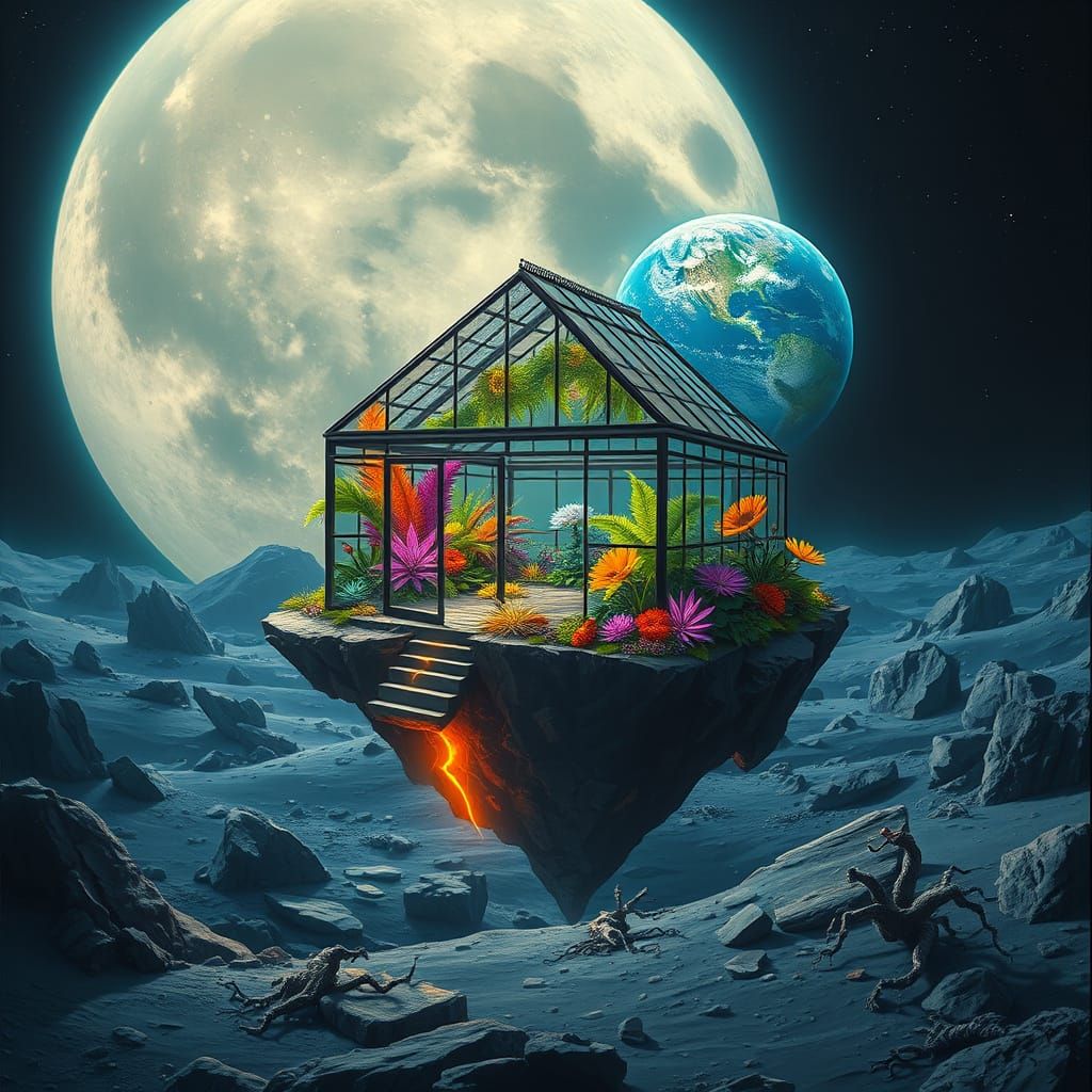 Art Nouveau Greenhouse on Shattered Moon
