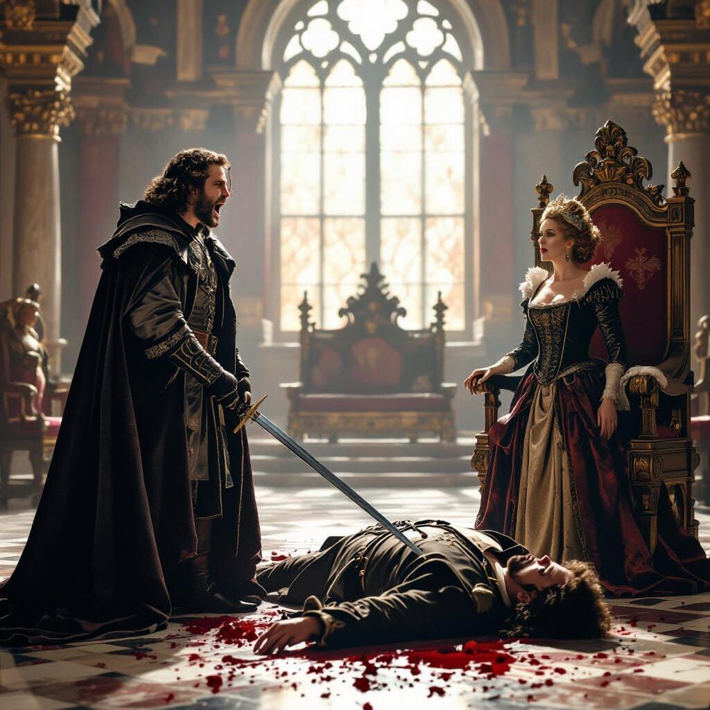 Hamlet Yelling at Gertrude After Killing Polonius