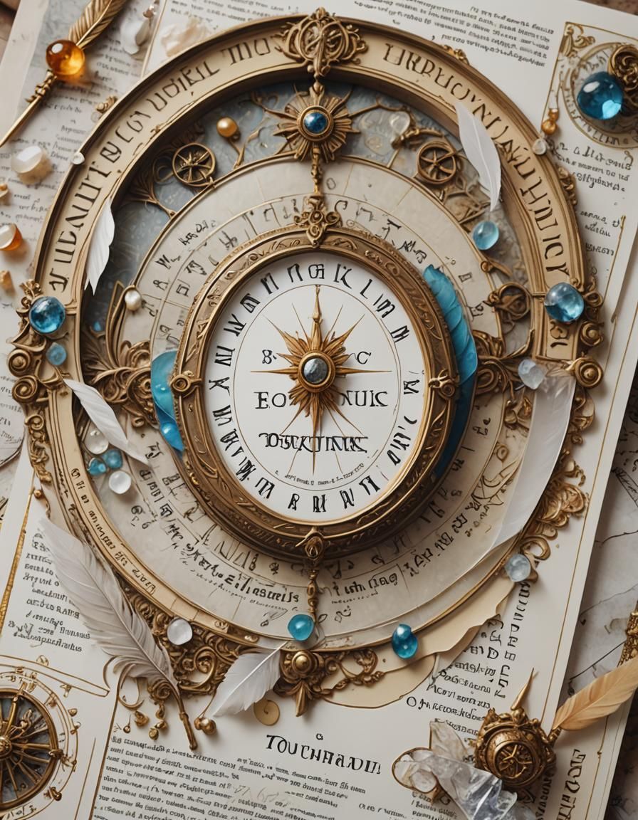 Wheel of Fortune Tarot Card in Detailed Matte Painting