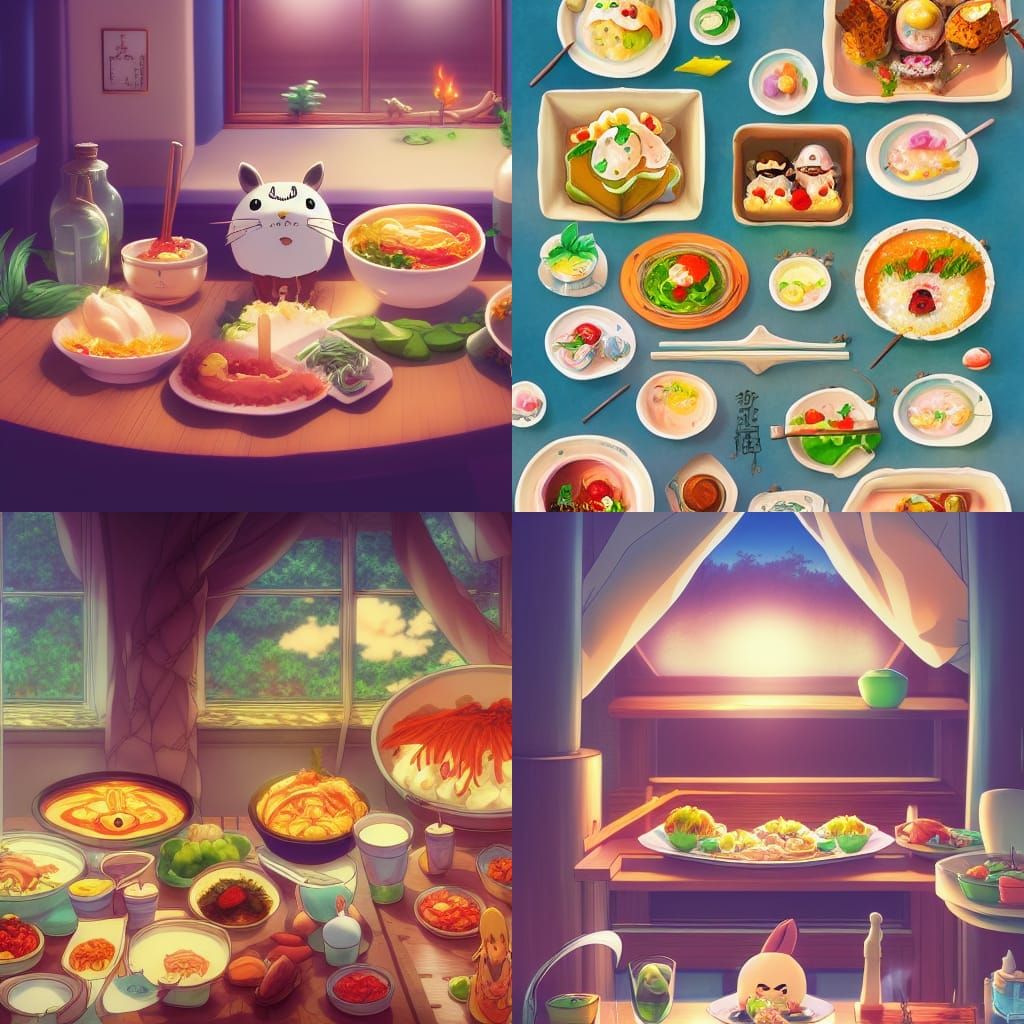 Kawaii Food Collection: Studio Ghibli Anime Art