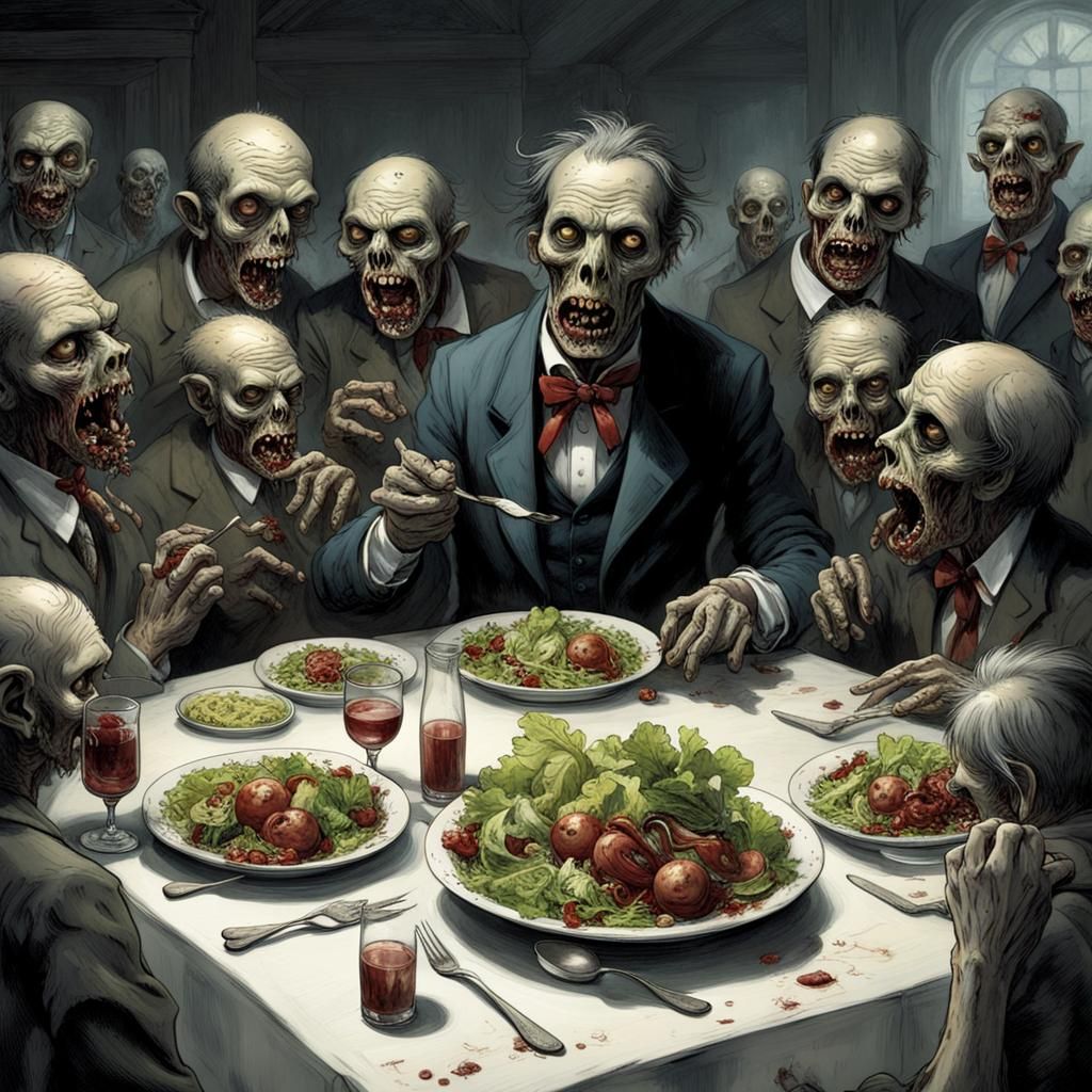 Zombie Business Lunch: A Macabre Brain Salad