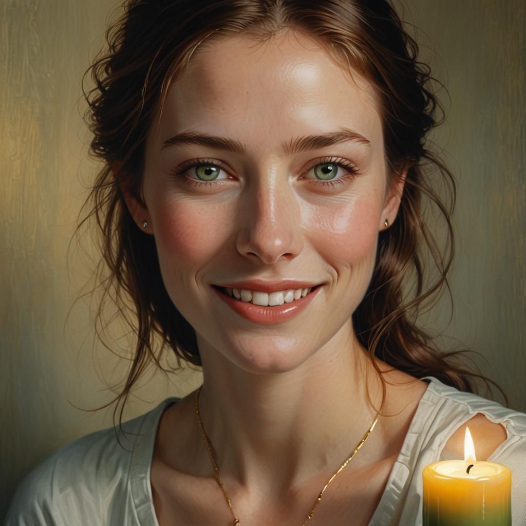 Beautiful Woman Portrait in Photorealistic Style