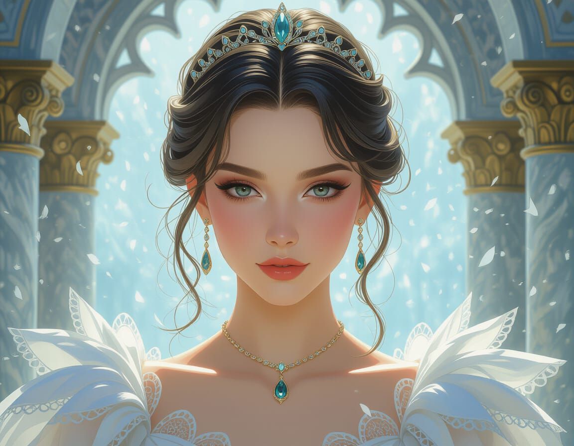 Gothic Swan Lake Portrait with Dynamic Lighting