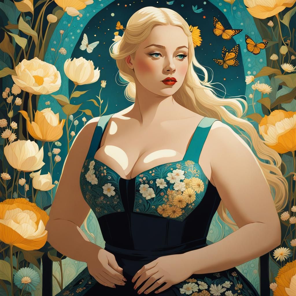 Alice in Wonderland: Ornate Dreamscape Portrait