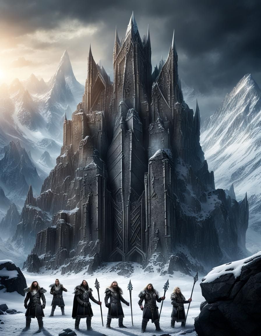 Hammerfall Band in Armor Before Dwarven Stone Ruins