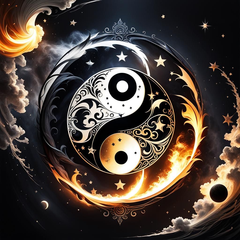 Yin Yang Symbol of Light and Dark Balance