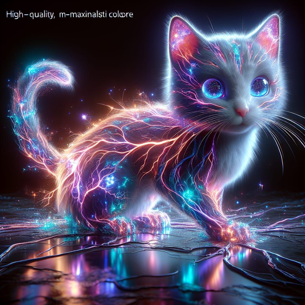 Glowing Cat Disintegrating into Magic Dust: CGI VFX Art