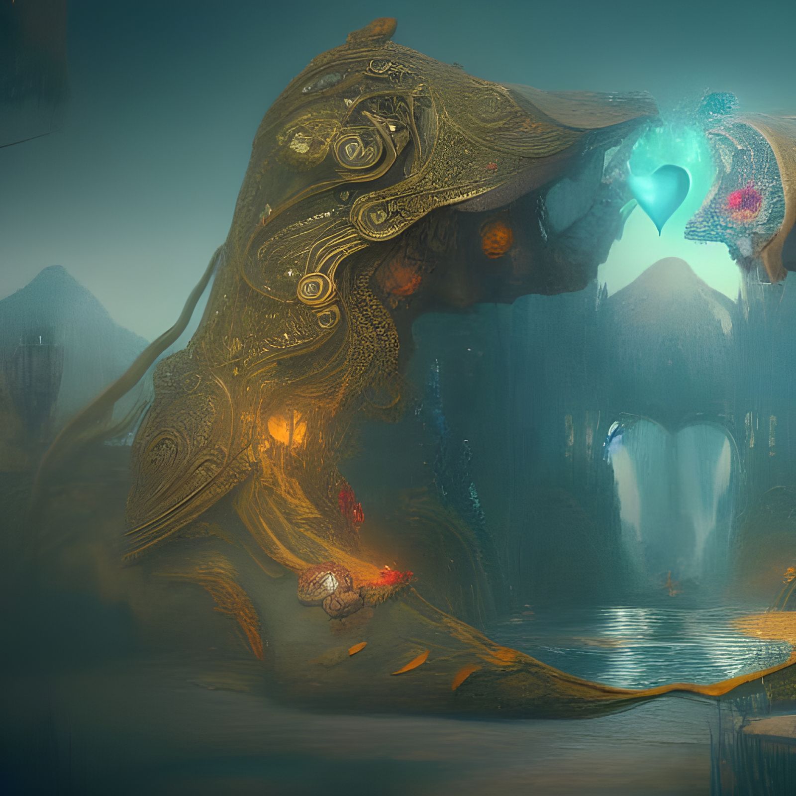 Baby Within Heart: Fantasy Concept Art