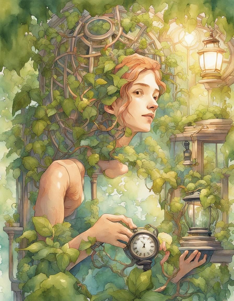 Solarpunk Inventor in Eco-Friendly City