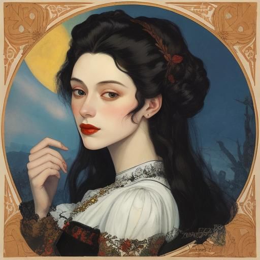 Fictional Album Cover in Early 20th-Century Portrait Style