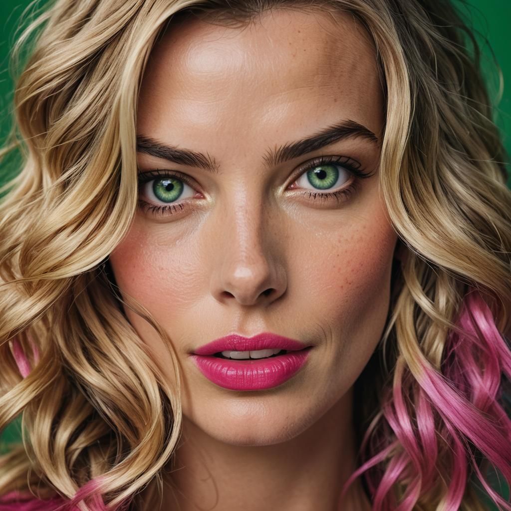 Alluring Portrait with Green Eyes in Schoeller Style