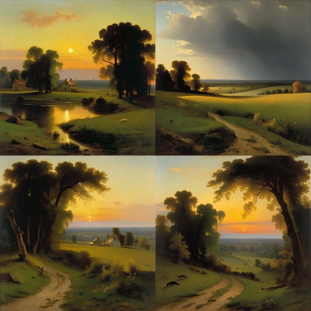 Luminous Landscape in Romantic Style