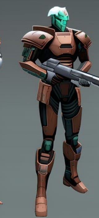 Armored Sci-Fi Soldier in Tactical Gear