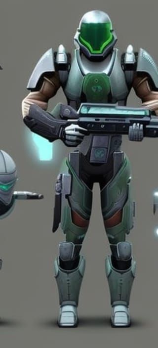 Armored Sci-Fi Soldier Concept Art
