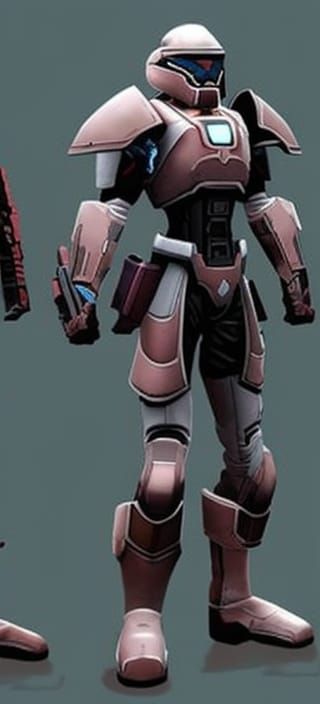 Armored Sci-Fi Soldier Concept Art in 8k Resolution