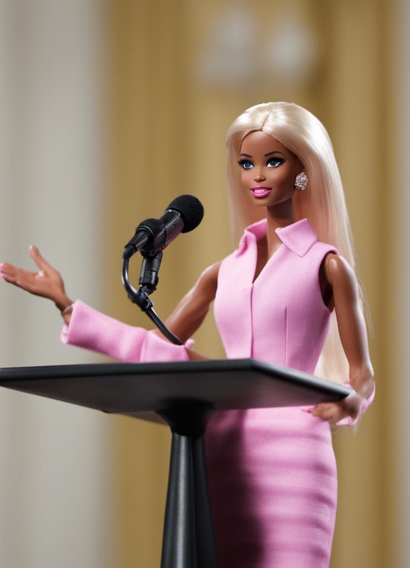 Barbie's Presidential Speech at the White House