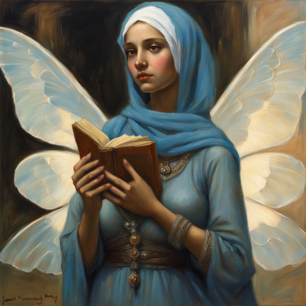 Fairies Linking Arms as Oil Painting