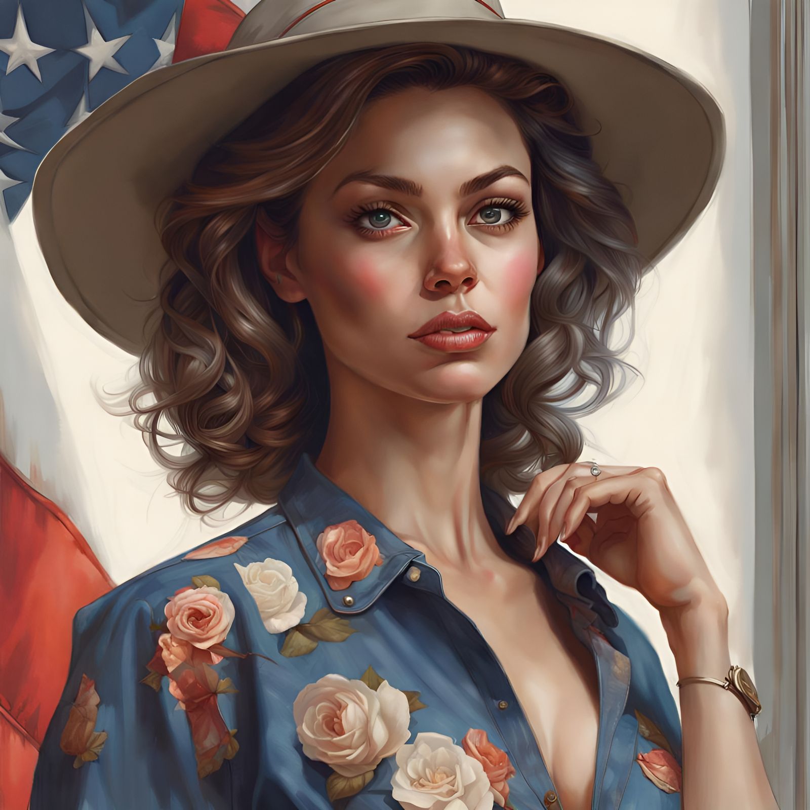 Gorgeous Woman Portrait in Hyperrealistic Style