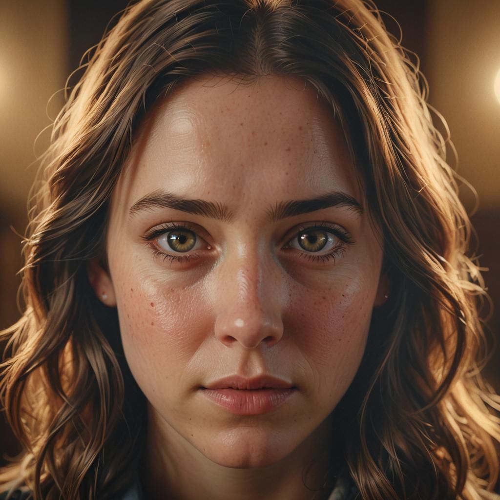 Hyperrealistic Portrait of Grissom and Sidle's Daughter