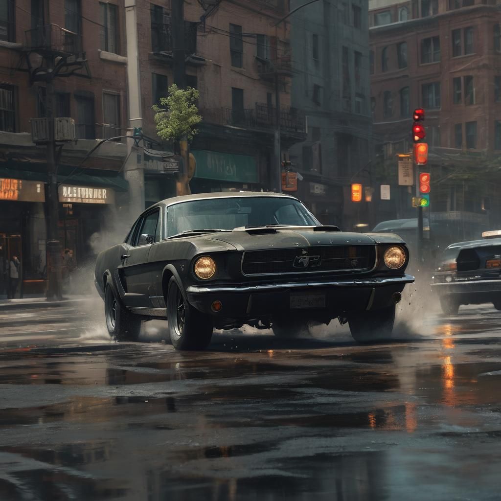 Eleanor Shelby Mustang: High-Speed Escape in Matte Painting