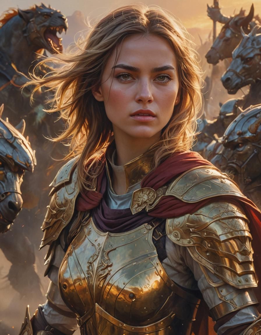 Valiant Paladin Ready for Battle as Fauvist Painting