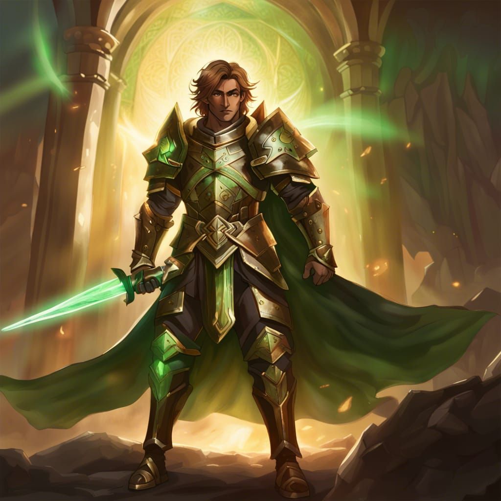 Earth Genasi Paladin in Full Plate Armor