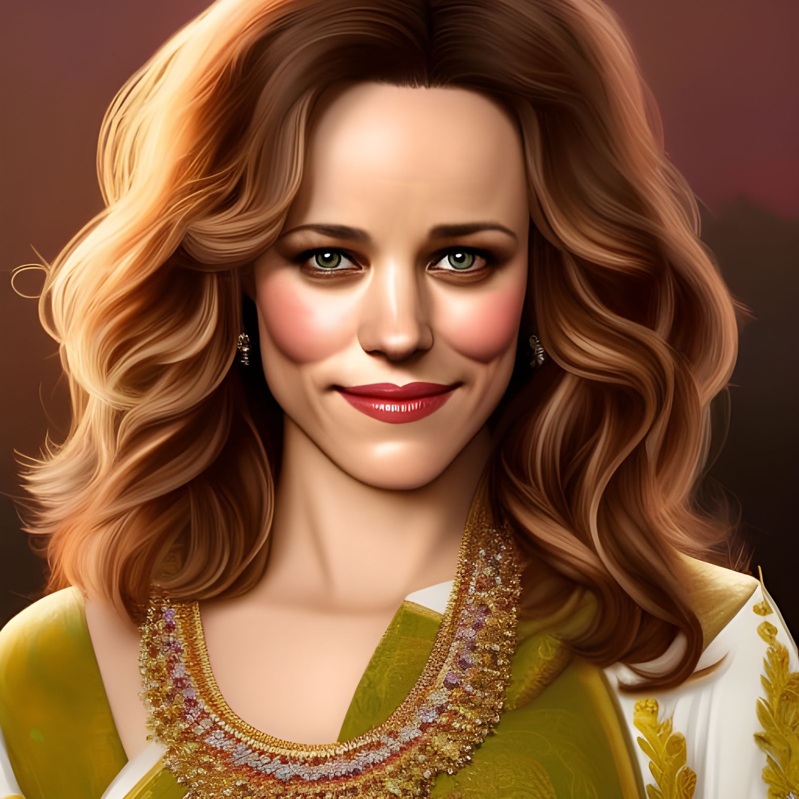 Fashion Model in Pakistani Dress: Glamour Portrait