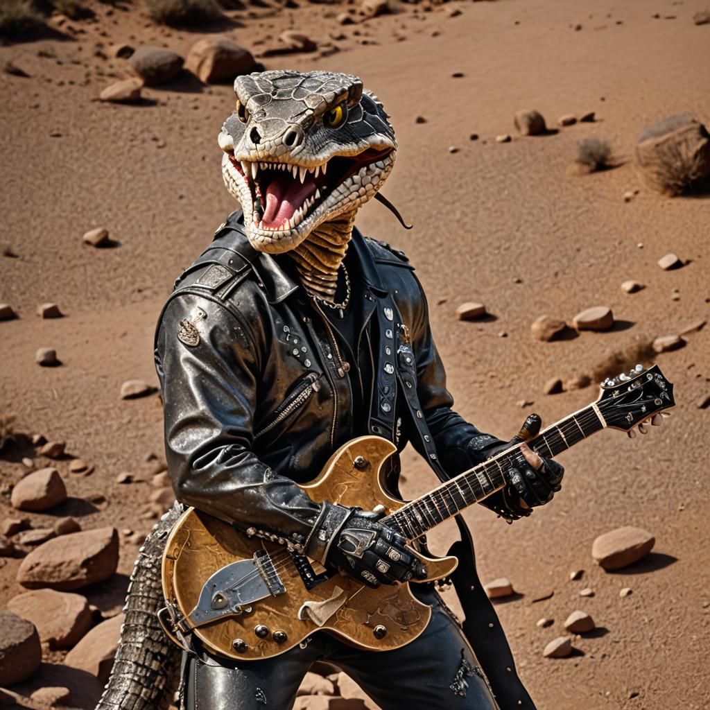 Rattlesnake Rocks the Desert in Heavy Metal Style