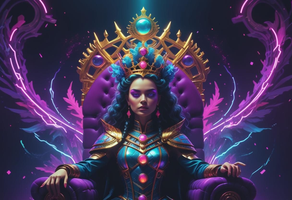 Synthwave Queen of the Magical Realm