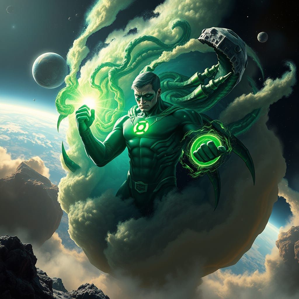 Cosmic Green Lantern Shines from Asteroid Near Earth