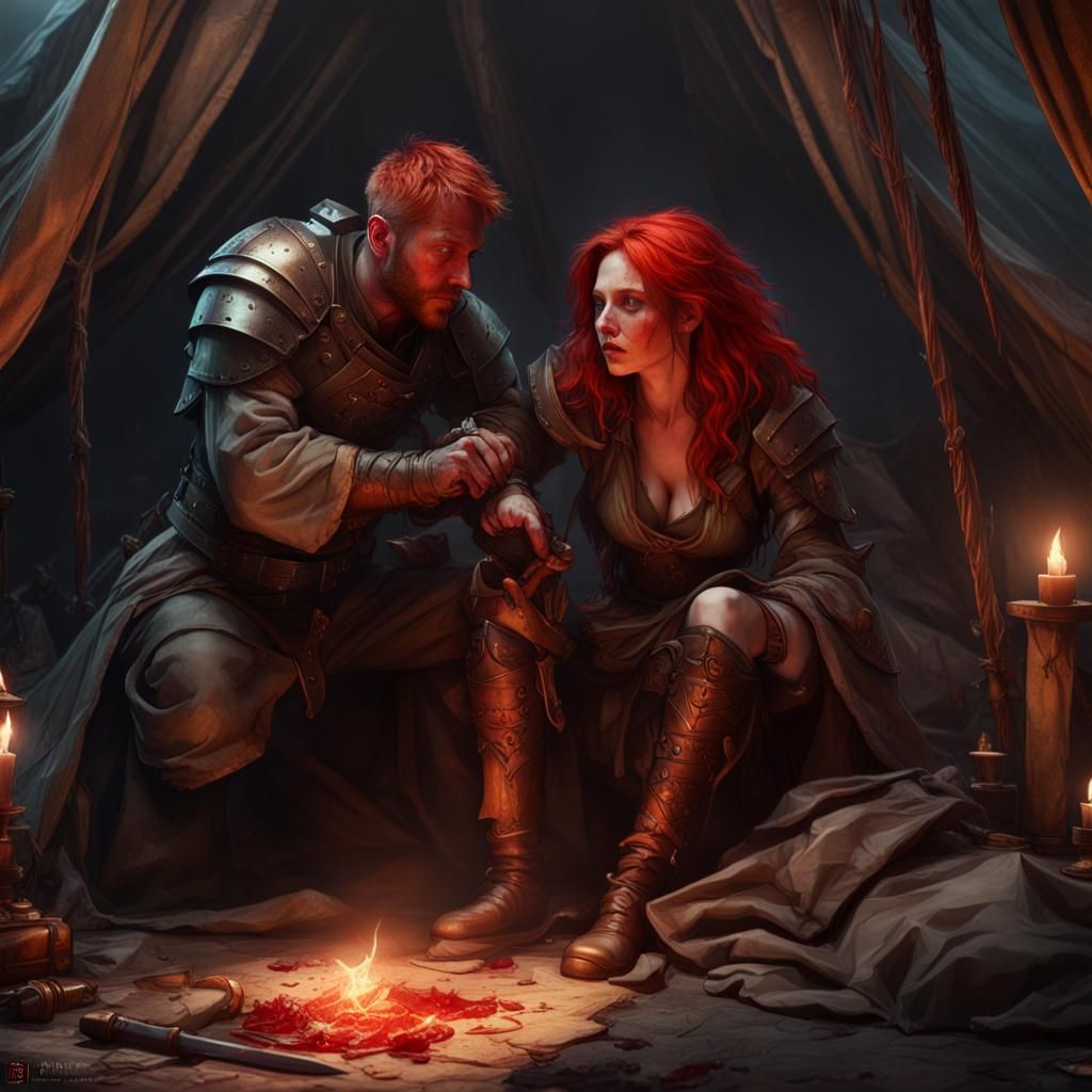 Witch Heals Soldier with Blood Magic