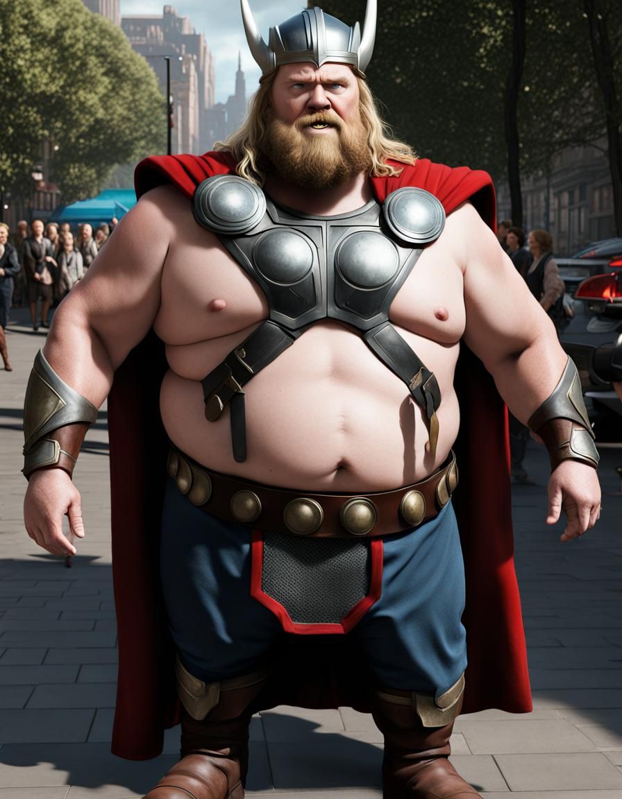 Morbidly Obese Thor: A CGI Rendering