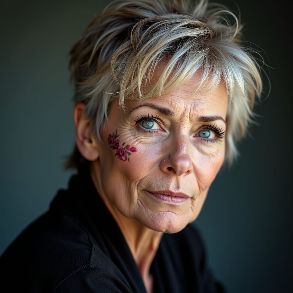 Rebellious 60 Year Old Woman Portrait