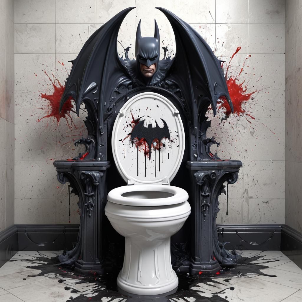 Gothic Gargoyle Lavatory Seat in 3D Splash Art