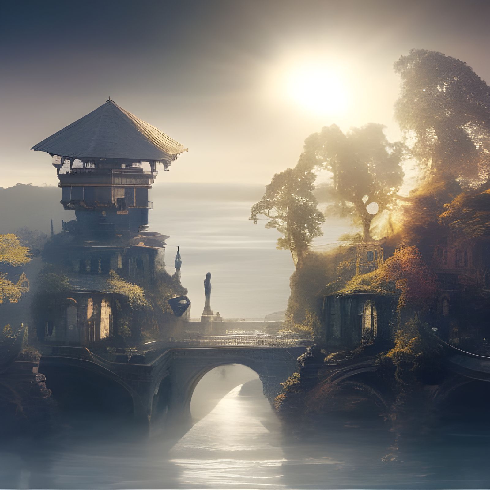 Hourglass in Sunshine: Digital Matte Painting
