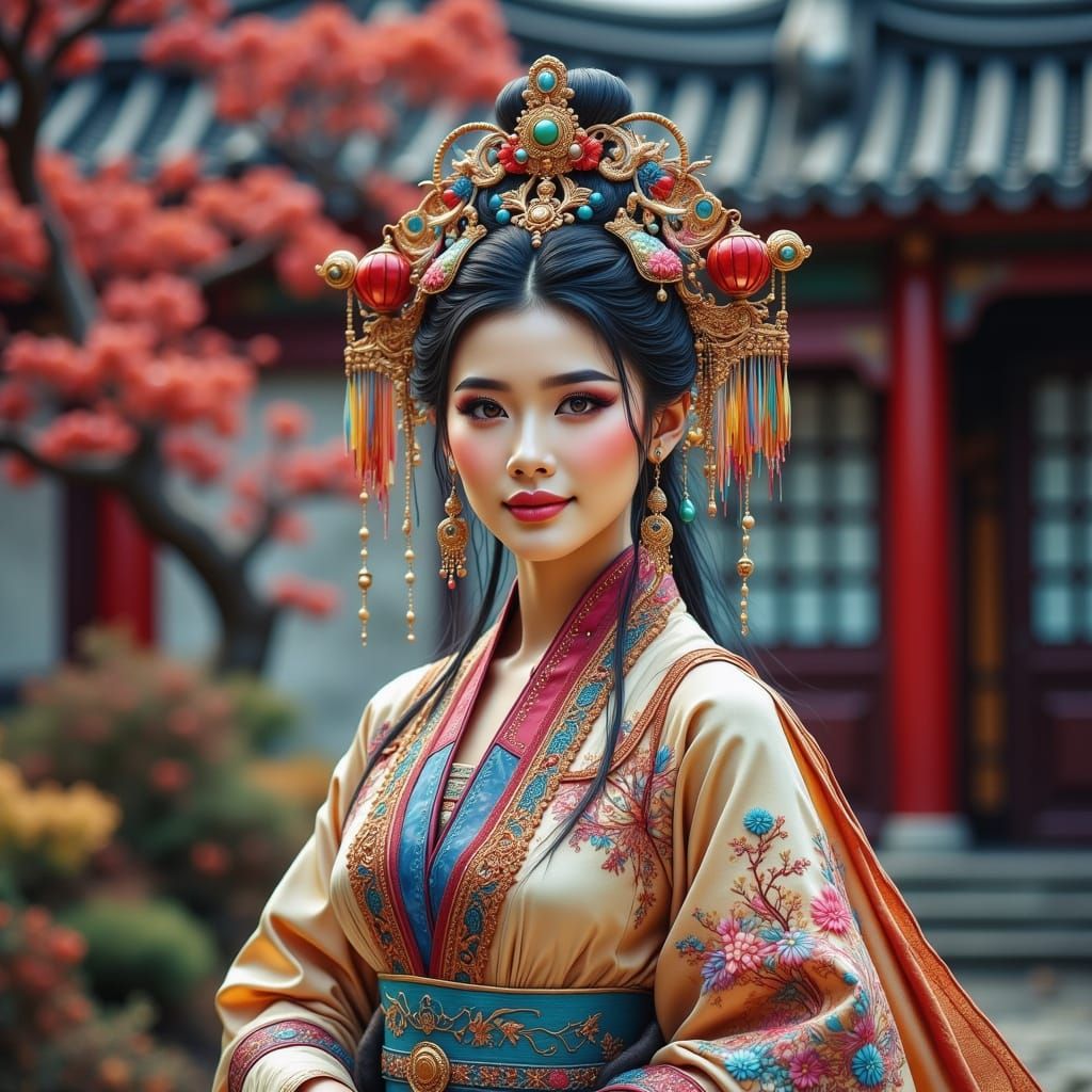 Tang Dynasty Princess in Royal Garden