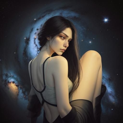 Melancholic Galaxy: A Portrait of Love and Loss