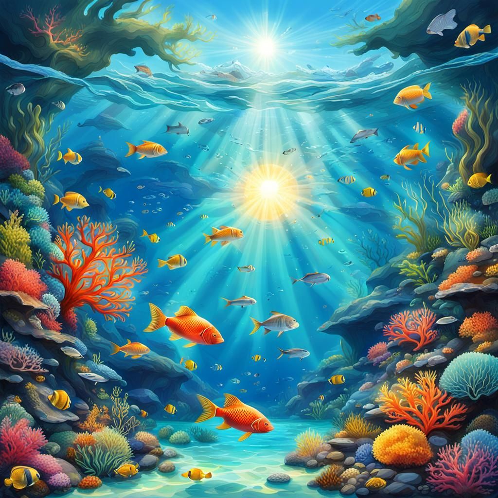 Dreamlike Underwater World of Coral Reefs