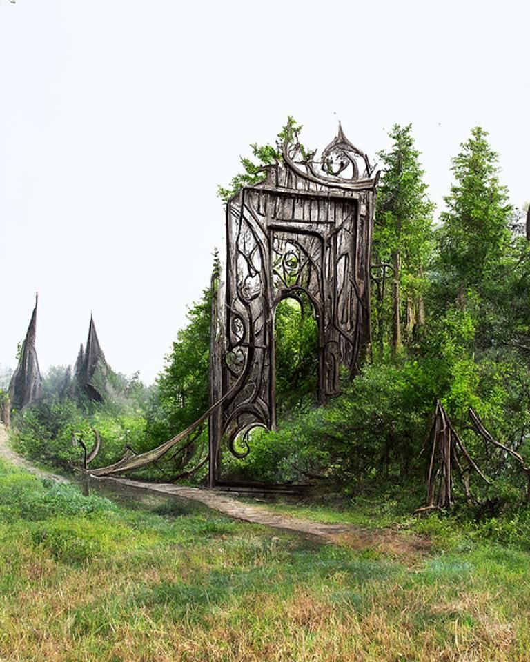 Fairytale Portal to Enchanted Woods: Fantasy Concept Art
