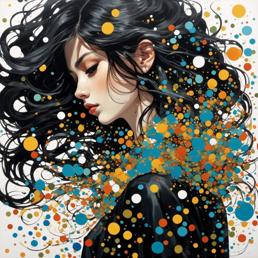 Girl in Black Dress by Window, Pop Punk Style