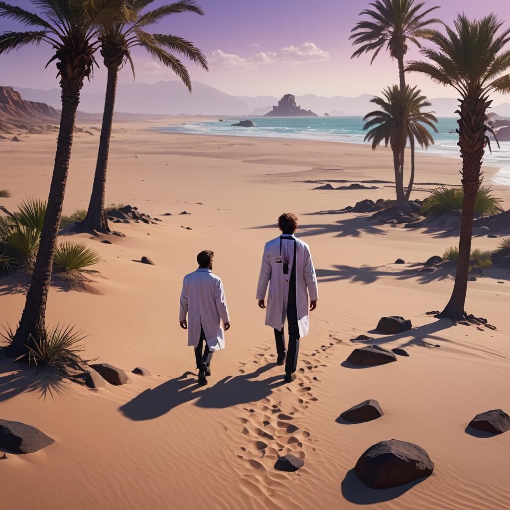 Desert Island Scientist: Matte Painting in Mead Style