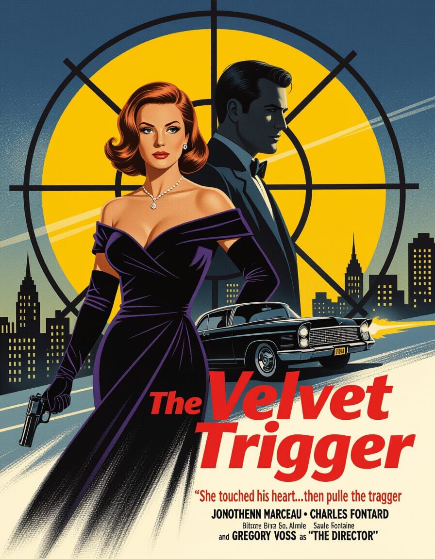 Vintage 1960s Spy Movie Poster Art