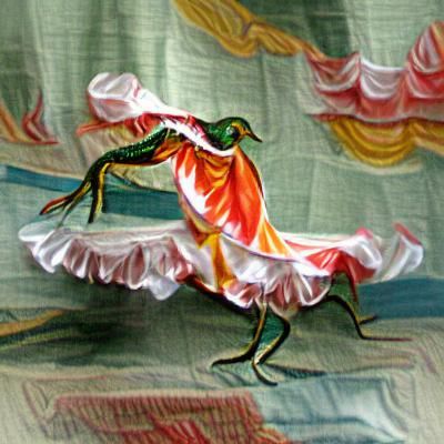 Abstract Dancing Drapery in Motion