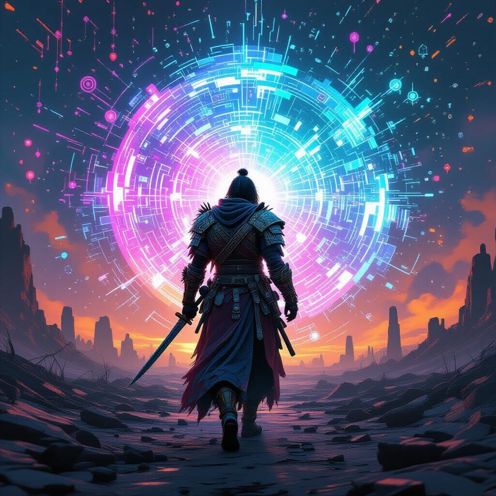 Warrior Ascends into Cybernetic Universe