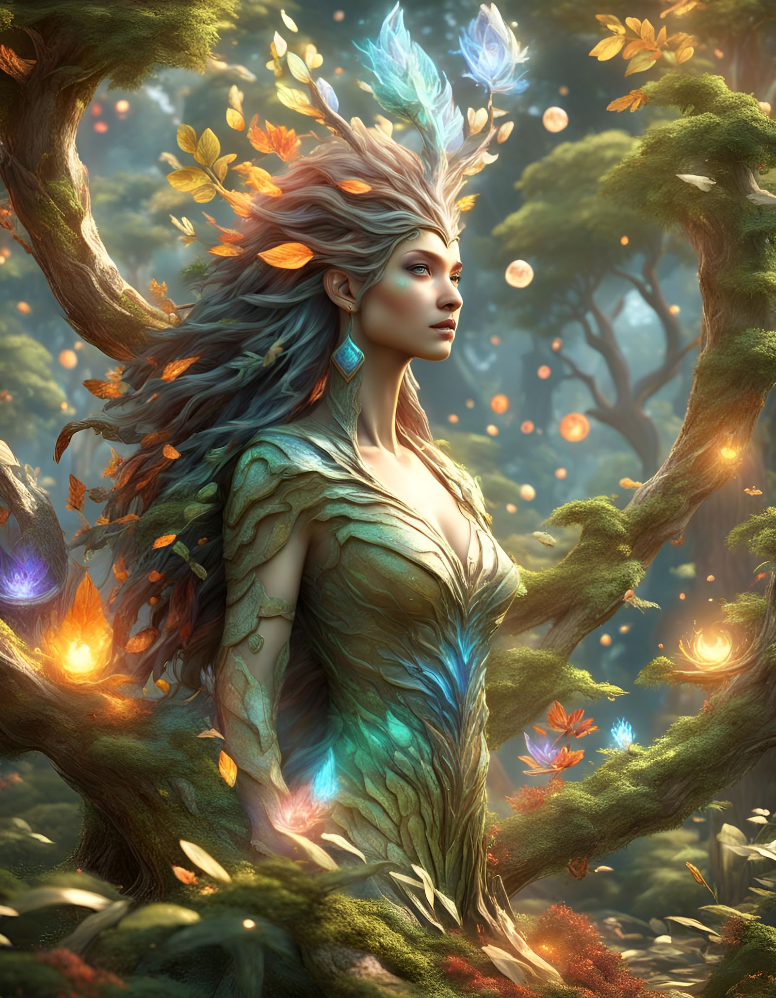 Elemental Goddess in Fantasy Setting