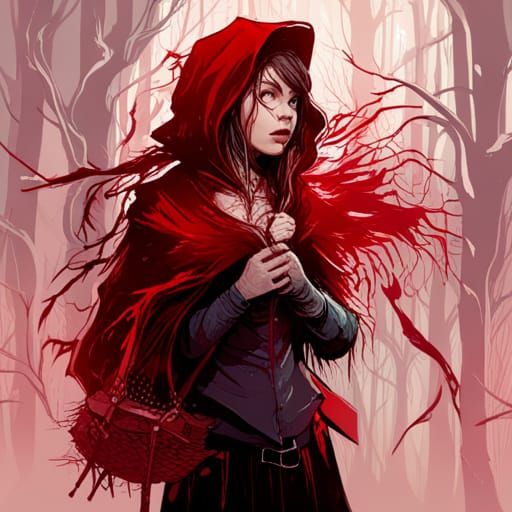 Little Red Riding Hood: The Wolf Hunter Digital Art