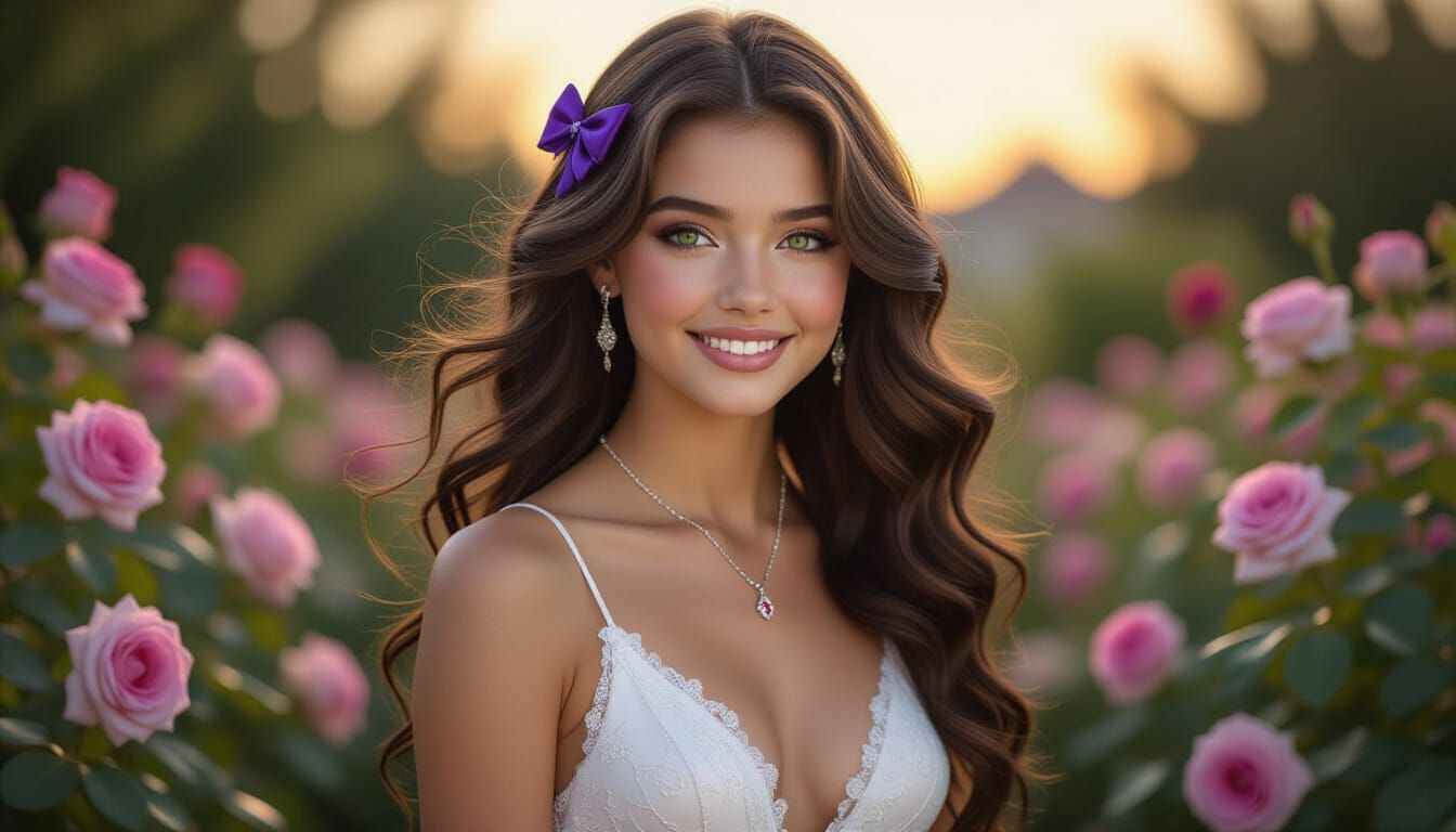 Mystical Garden Portrait of Zoey at Dusk