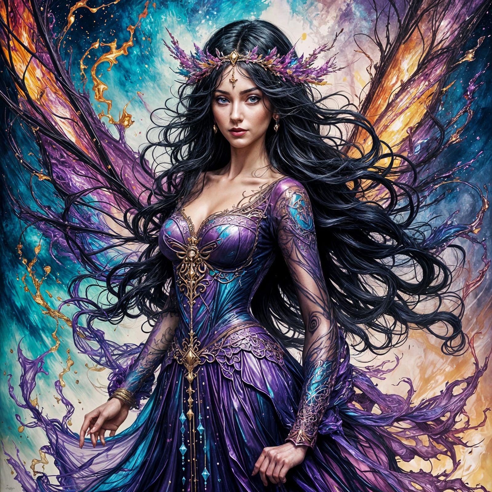 Polgara the Sorceress in Graffiti Art Style